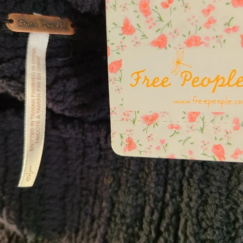 NWT Free People Black Be Yours Sweater L